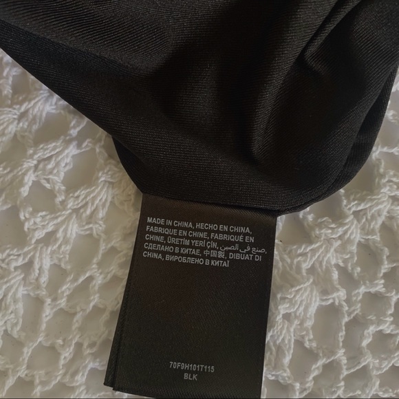 BEBE EMBELLISHED HIGH NECK BLACK BODYCON MINIDRESS - Picture 11 of 16